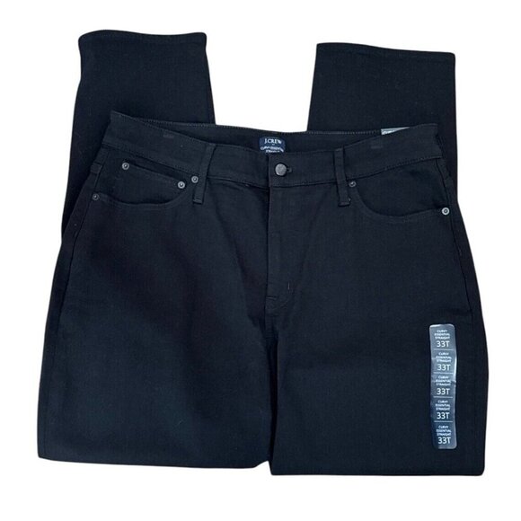 J.Crew Women's 33 Tall Curvy Essential Straight Leg Jeans Black NWT Inseam 29.5" - Picture 1 of 12